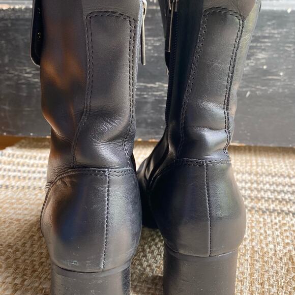 Harley-Davidson Studded Womens Biker Motorcycle‎ Riding Boots Black Leather 39 8 - Picture 5 of 11